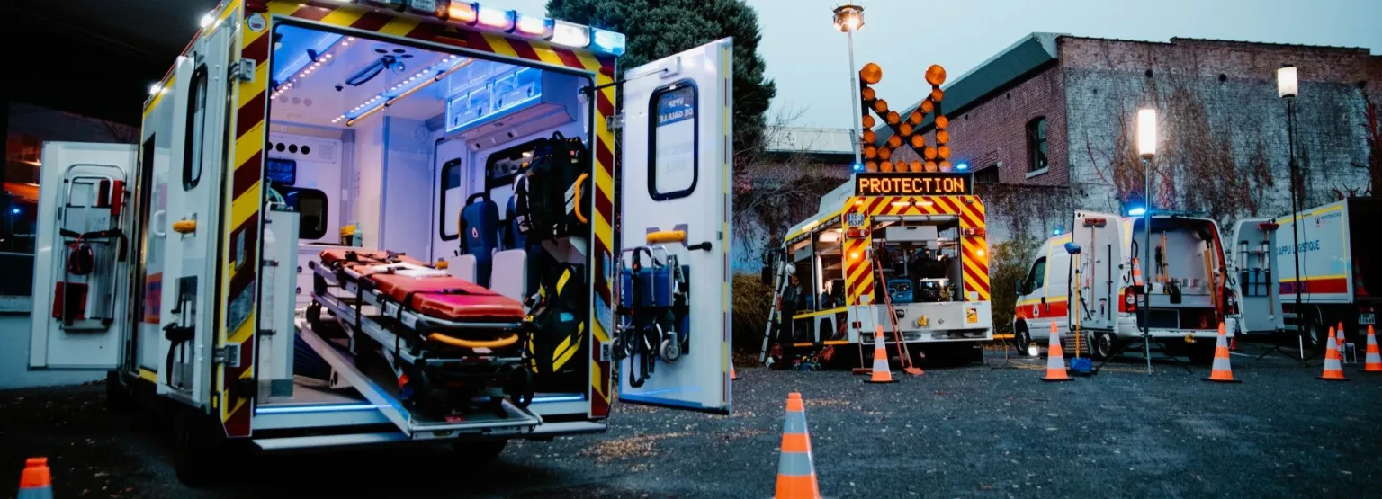 Bénévoles de la Protection Civile du Nord en intervention